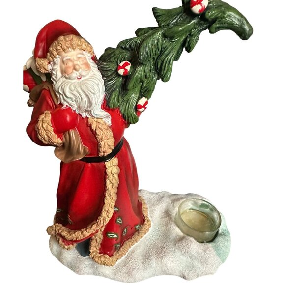 Yankee Candle Santa Candle Holder Tree Gift Bag Christmas - Picture 5 of 9